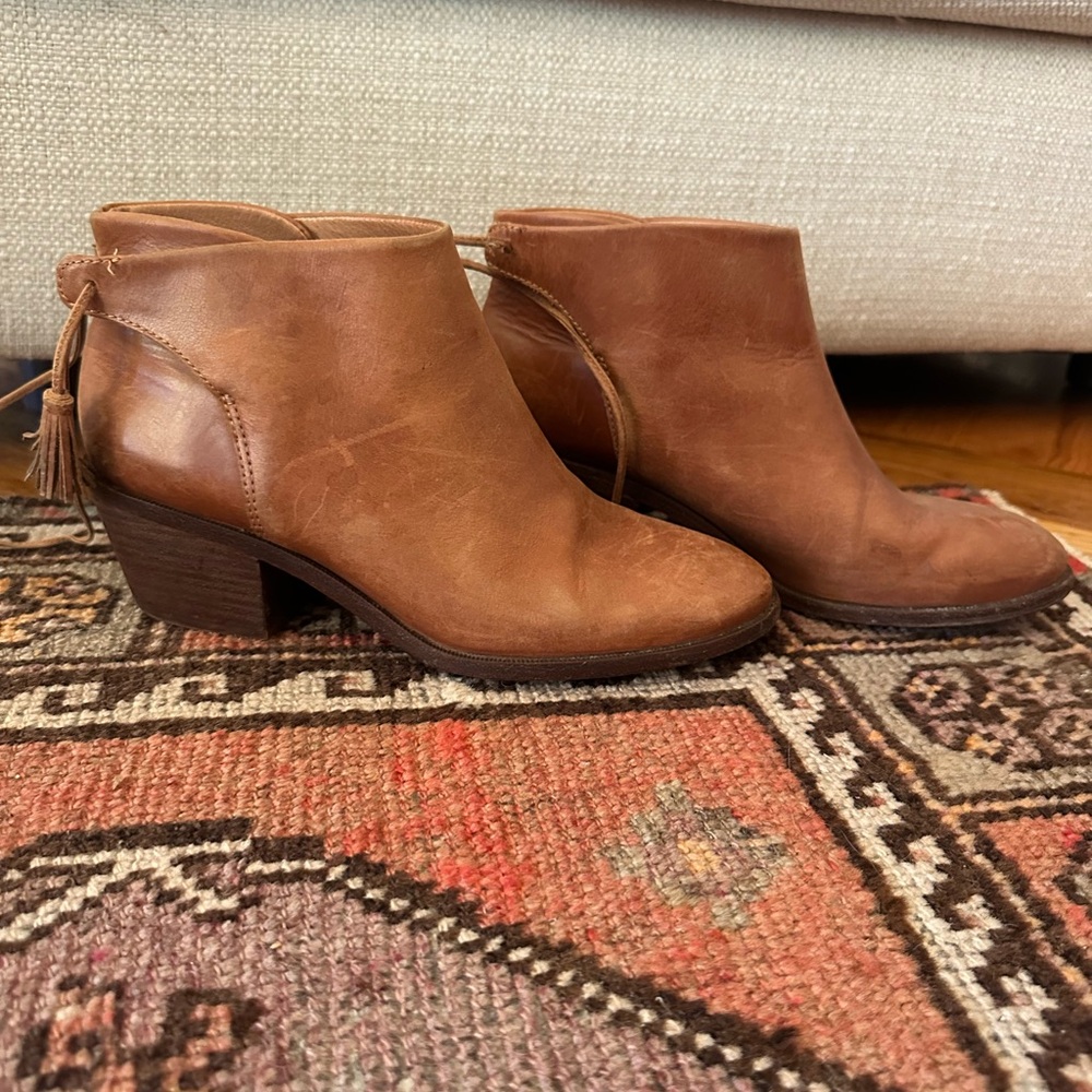 Madewell Brown Leather Ankle Boots, size 8.5